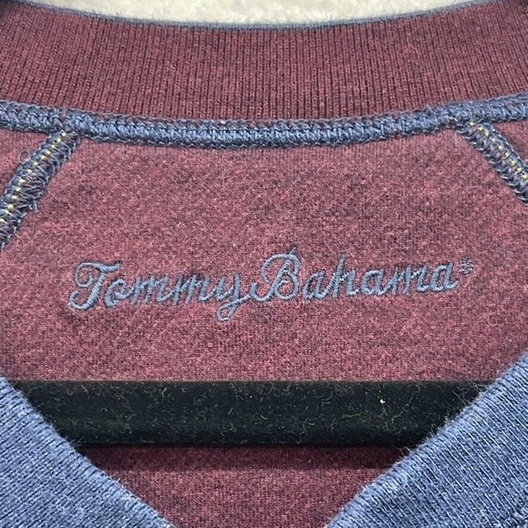 Tommy Bahama Sweater Mens Extra Large Blue Red Reversible Pullover Jumper Preppy - Picture 6 of 10